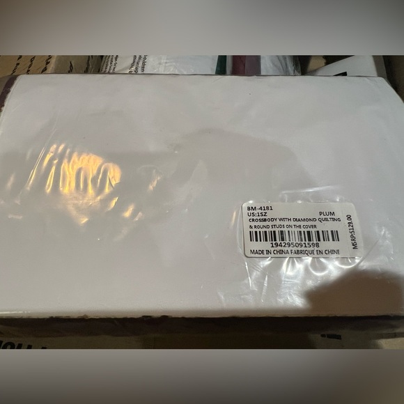 NWT-Badgley Mischka crossbody with diamond quilting- style 4181- in Plum color - Picture 15 of 15